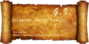 Glasner Valéria névjegykártya
